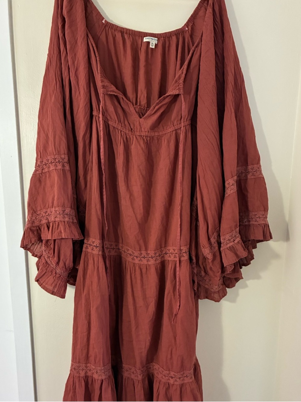 Flowy Boho Maxi Dress in Rust - by ASTR